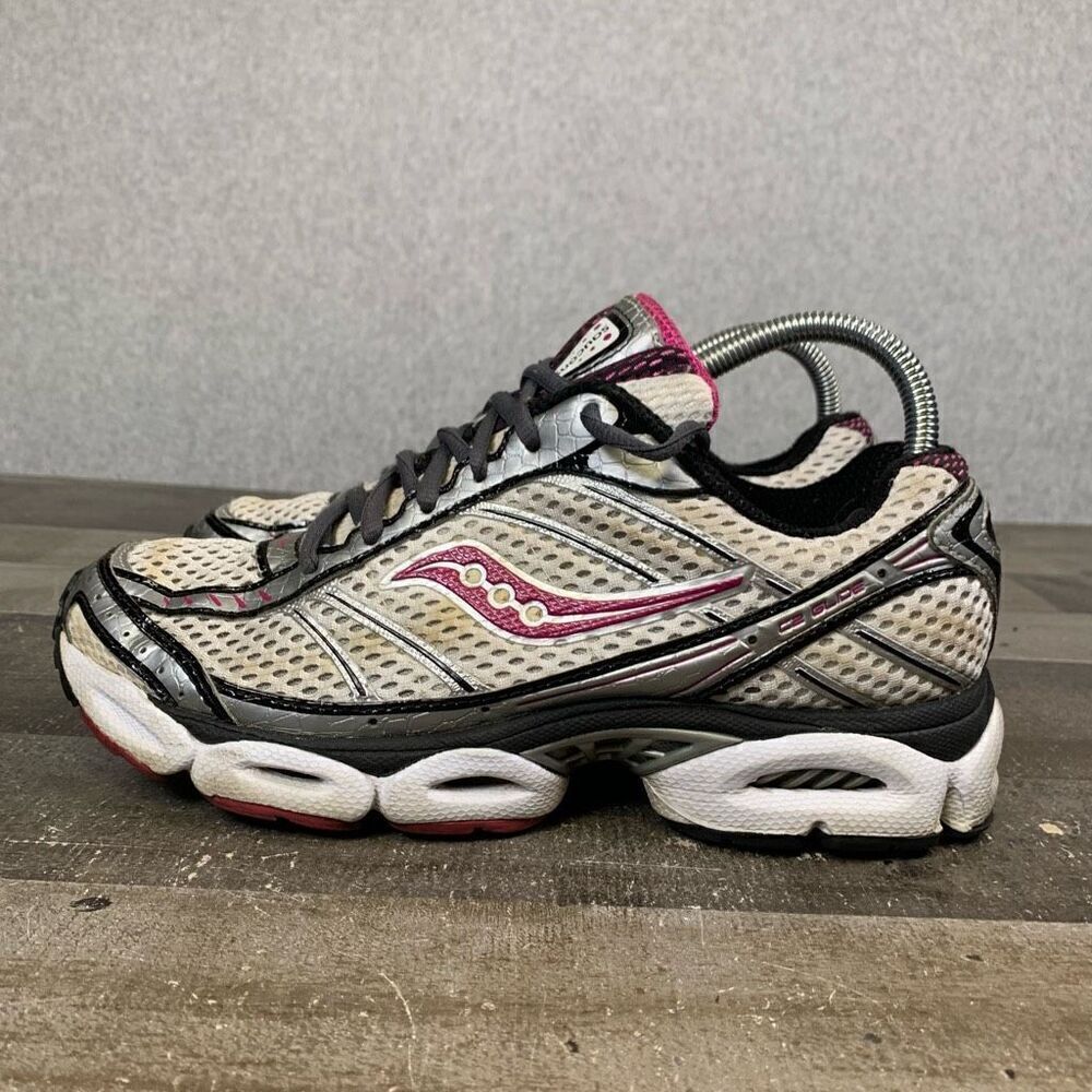 Saucony Women’s Size 8.5 CS Glide Athletic Shoes Grey Pink Running Sneakers - Picture 5 of 11